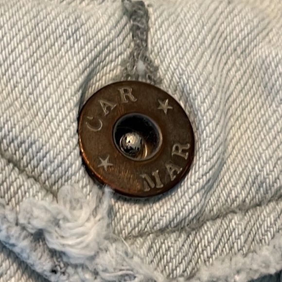 CARMAR destroyed cropped Jean Jacket, tagged M fits like XS - Picture 11 of 11